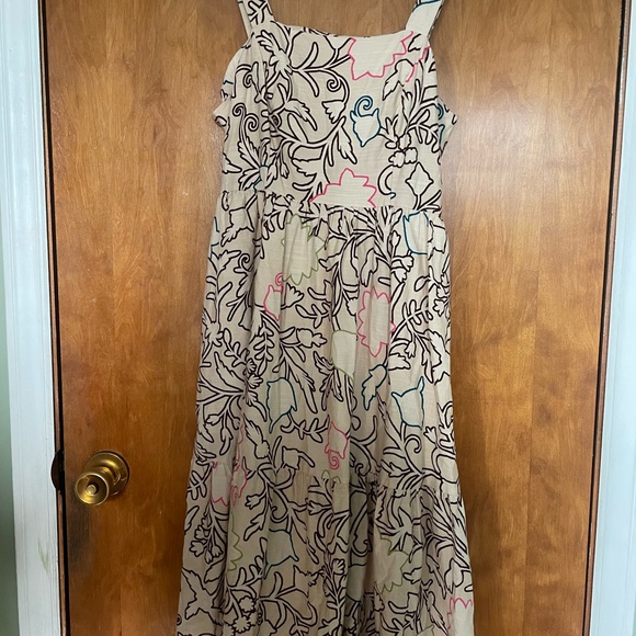 Knox Rose Beige, Black & Pink Patterned Sundress - Picture 3 of 5